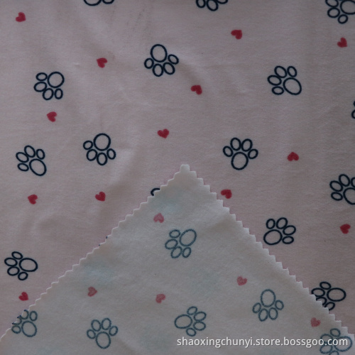Lovely Design Stretchy Mixed Fabric Poly92% SP8% Printed Peach Single Jersey Fabric For Baby/Kids Sleepwear